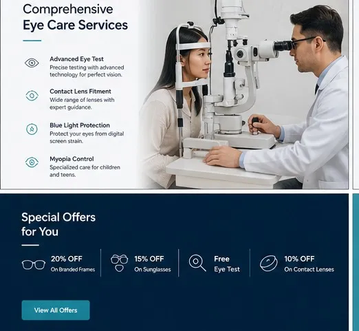 An eye examination room at OPTIC